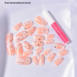 [horizonelectronic] 24 pzs puntas de uñas postizas falsas de acrílico para uñas postizas/arte de uñas/nuevo caliente (3)