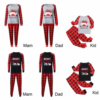 2020 cuarentena navidad pijamas conjunto de manga larga navidad familia coincidencia pijamas conjunto para la familia (2)