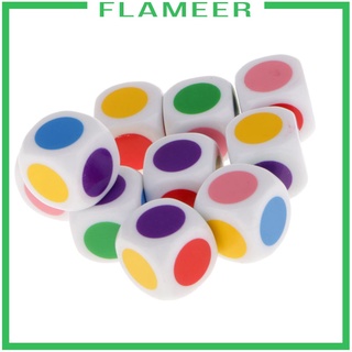 [FLAMEER] Niños juego de mesa dados 6 colores dados juegos de mesa juguetes educativos