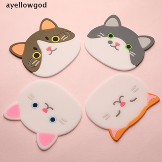 [ayellowgod] almohadilla de mesa aislante mantel individual taza taza decoración del hogar patrón gato posavasos [ayellowgod]