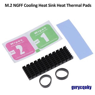 1Set M.2 NGFF NVMe 2280 PCIE SSD aluminio enfriamiento disipador de calor con almohadilla térmica