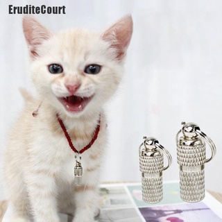 Eruditecourt~ perro gato almacenamiento Anti perdida dirección de plata etiqueta mascota gatito cachorro Id etiquetas