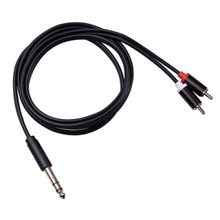 cable de 6.35 mm a cable de audio 2rca aux rca jack y cable divisor para amplificadores dvd de audio, 5 pies