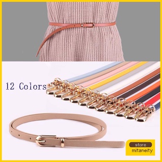 mitaneidad moda ajustable cinturón suéter vestido correa delgada flaca cintura mujeres color caramelo elegante niñas cuero sintético cinturones/multicolor