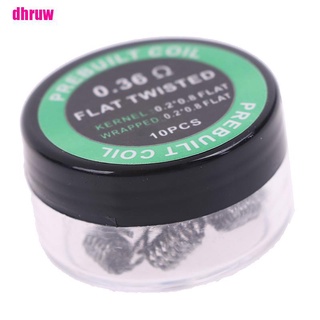 DHR 10pcs/box A1 twisted Fused Hive clapton coils premade wrap wires rda coil (2)