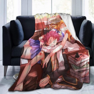 HGWHGS Super Soft Warm Ultra-Soft Micro Fleece Blanket , Fade-Resistant Japanese Anime Fairy Tail Lucy Natsu Flannel Ultra-Soft Micro Fleece Blanket , For All Season 50x40 IN / 60x50 IN / 80x60 IN