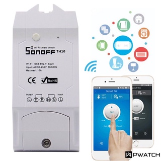 10a/16a temperatura monitoreo de humedad WiFi Smart Switch Smart Home para Sonoff PW