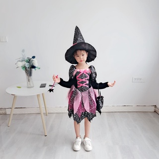 Disfraces De Halloween Para Niños Fiesta cosplay Princesa Bruja Rendimiento