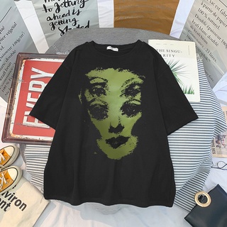 y2k Grunge Verano Goth Mujer Ropa Suelta Camiseta y2k Impresión Alta Calle Harajuku Oversize (7)