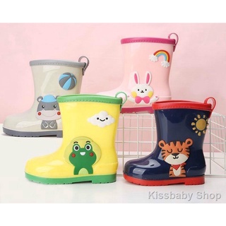 Niños botas de lluvia de dibujos animados zapatos de goma antideslizante zapatos de agua impermeable botas de lluvia (1)