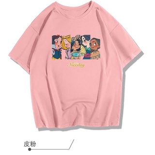 Camiseta de dibujos animados japonesa femenina suelta año puerto simple (4)