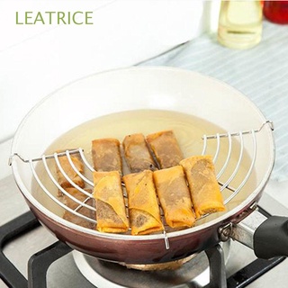 LEATRICE Shelving Steam Tray Gadgets Lek Oil Rack Frying Holder Insulation Home Use Semicircle Shelf Bowl Cooking Tool Stainless Steel