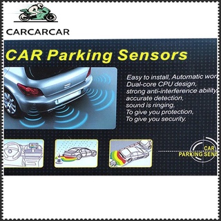 Promoción 12v Kit De Sensor De estacionamiento De coche Sistema De reversa Radar Backup sonido Alerta Indicador De Sonda 4 Sonda Bip Sensor Detector De coche (1)