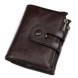 Genuine Leather Men Wallets c0in Pocket Zipper Real Men's Leather Wallet with c0in High Quality Male Purse 8442C