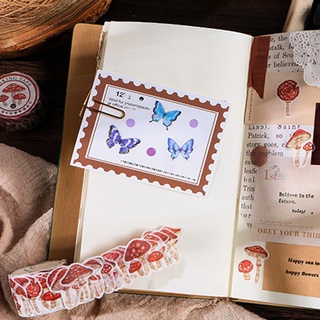 💕Fay💕 100 unids/rollo DIY Washi cinta etiqueta adhesiva enmascaramiento cinta adhesiva pegatina Scrapbooking papelería decorativa seta mariposa flor (3)