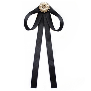 oso perla cinta broche pin pajarita vintage pre-atado collar joyería bowknot corbata (8)
