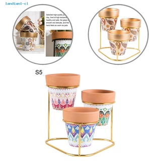 landianl - maceta de cerámica de 3 niveles, maceta atractiva para jardín
