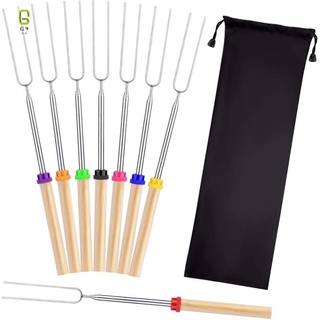8Pcs Marshmallow Roasting Sticks Smores Skewers for Fire Pit 32 Inch