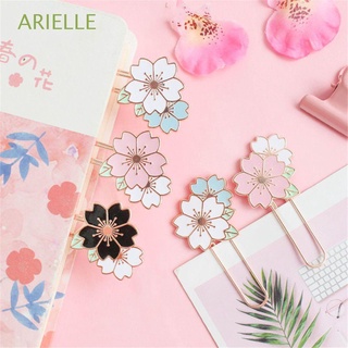 ARIELLE Novelty Stationery Gift School Office Supplies Bookmark Paper Clip Creative Colorful Durable Sakura Simple Student Supplies