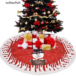 tuilieyfish 78 cm feliz navidad árbol falda delantal piso alfombra alfombra árbol de navidad cubierta cl