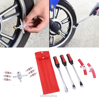 13 piezas de reparación de coche portátil de hierro resistente destornillador de motocicleta bicicleta protector de llanta cuchara palanca de cambio de neumáticos conjunto (6)