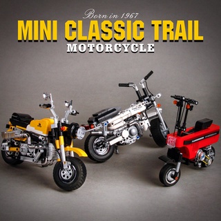 Compatible Lego City Mini modelo de motocicleta bloques de construcción juguetes Motocompo para niño Hobby colección