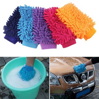 microfibra de chenilla de doble cara premium - guante de lavado ultra suave para limpieza de coches