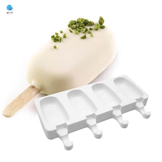 4 cavidades molde de helado diy suministros de silicona postre chocolate pastel molde antiadherente