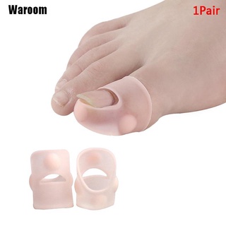 [waroom] 1 par de separadores del dedo del dedo del pie de unión de unión herramienta de cuidado de los pies de la tela de silone hallux valgus corrección (8)