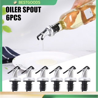 6 paquetes de caños de aceite de oliva a prueba de fugas dispensador de aceites conjuntos de tapón de botella para aceite de oliva vinagre salsa de soja