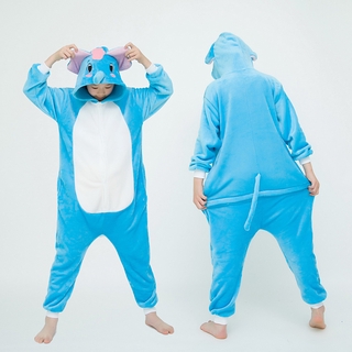 Animal Pijamas de los niños ropa de dormir para niños niñas Pijamas de franela niños lindo elefante azul de dibujos animados Pijamas conjunto de Pijamas de invierno