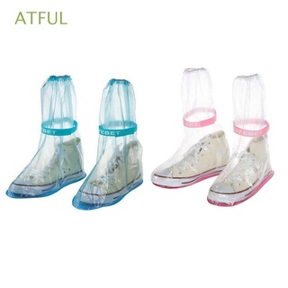 atful rainy days herramientas botas de agua espesar lluvia galoshes botas de lluvia cubiertas de zapatos impermeable reutilizable antideslizante antideslizante unisex overshoes/multicolor