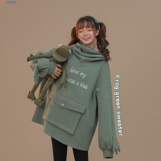 abrigo de lana verde de media longitud para mujer con capucha/sudadera con capucha (5)