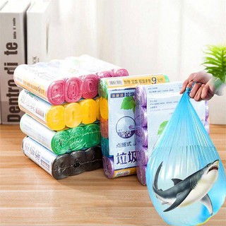 Bolsas de basura hogar engrosado color de boca plana continuo rollo punto de ruptura negro desechable bolsas de plástico grandes, medianas y pequeñas