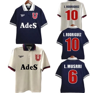 【Produto oficial】La U Club Universidad de Chile 1998 Retro camiseta de fútbol Leonardo Rodríguez #10 Gonzalez