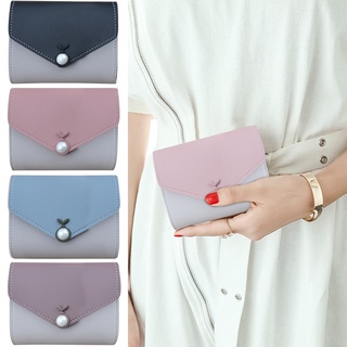fashionjewelry exquisita mujer corto embrague cartera hit color tarjeta bolsas de cuero pu pequeño monedero