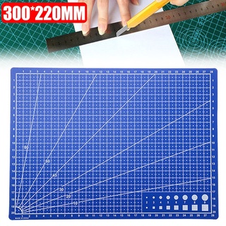 SANTOSCOY 30X22cm Cutting Pad Paper Board Manual Tool Cutting Mat A4 DIY Double-sided Grid Lines Durable Printed Self-healing Craft/Multicolor (8)