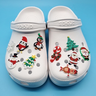 CHARMS Feliz navidad Santa Jibbitz Charmsfor Crocs zapato decoración encantos alfileres zapatillas zapatos
