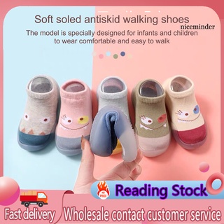 Nice_1 par de zapatos de primer paseo elásticos de superficie antideslizante para bebé de primera caminata para el hogar