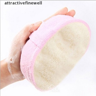 [attractivefinewell] esponja de esponja natural para baño, cepillo de masaje corporal, limpieza facial