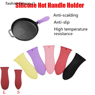 【lemon】 1Pcs Silicone Pot Holder Cast Iron Hot Skillet Handle Cover Potholder Pan Sleeve 【CL】