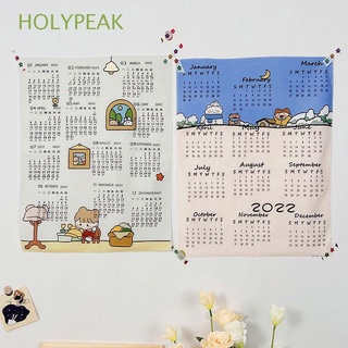 Holypeak estudio planificación decoración del hogar colgando tela papelería fondo tela calendario 2022 calendario de pared