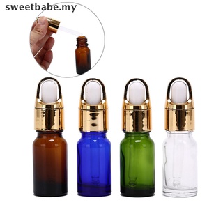 [Sweetbabe] 1 pza botella de vidrio de 10 ml de aceite esencial para gotero/botellas líquidas rellenables de vidrio