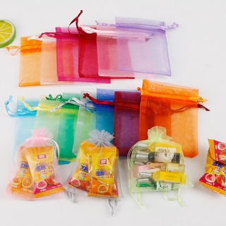10pcs Organza bolsas 20x30 17x23 15x20 13x18 10x15cm Pick 15colors cuentas cordón regalos bolsas y bolsas de embalaje bolsas