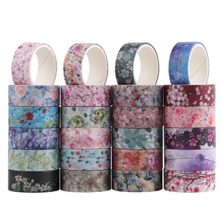 lu 24 unids/set linda flor washi cinta vintage enmascaramiento cinta adhesiva decorativa