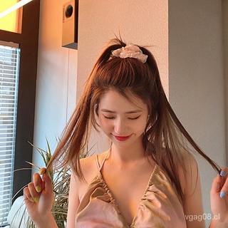 insBanda de pelo de estilo coreano de vientre de cerdo estilo japonés Cola de Caballo chica chifón vientre cuerda de pelo de verano elegante Hada cuerda de pelo (7)