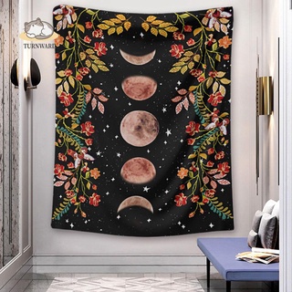 turnward decoración del hogar manta de pared arte impresión hippie tapiz de fondo tela estrellada luna patrón cielo alfombra colgante de pared (1)