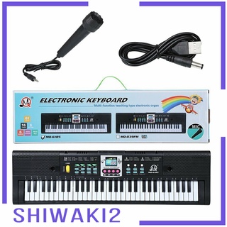 [SHIWAKI2] 61 teclas Digital electrónica Piano teclado con 16 tonos 6Demo canciones batería Kit (5)
