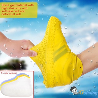 Fundas de silicona impermeables para zapatos de viaje al aire libre antideslizantes para lluvia (4)