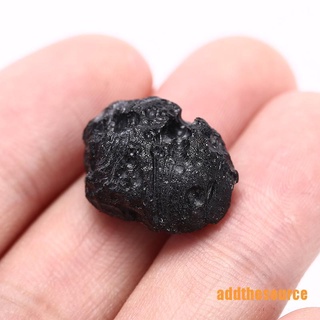 [ADTHEO] 1XTektite Meteorite espécimen crudo Mineral roca de hierro piedra áspera espacio negro ECRUOSH
